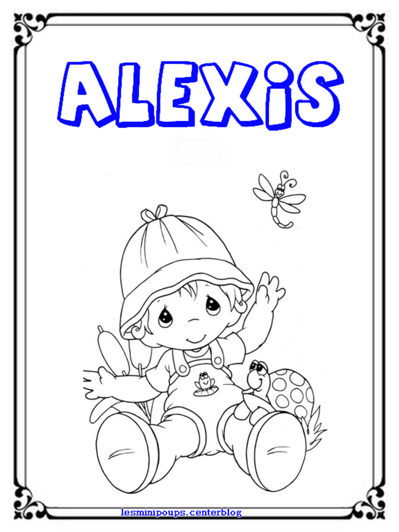 coloriage prenom alexis