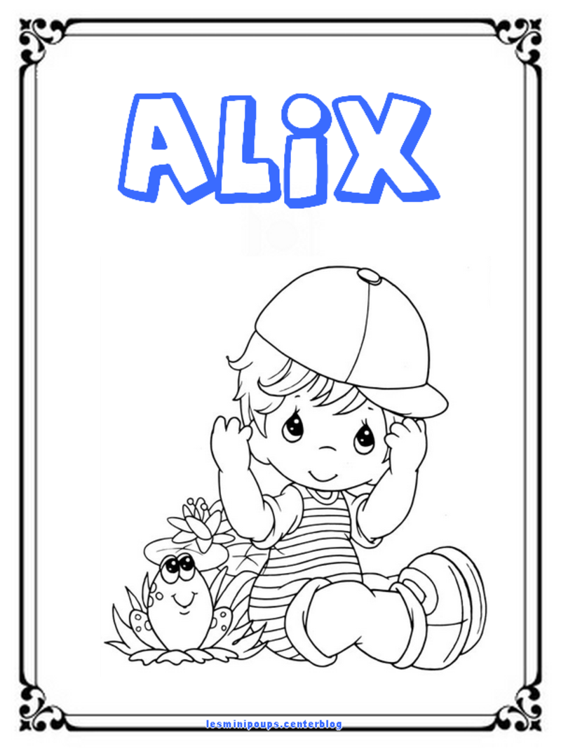 coloriage prenom alix coloriage