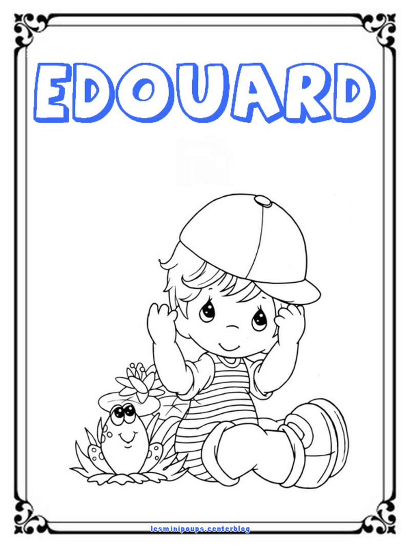 coloriage prenom edouard prenom
