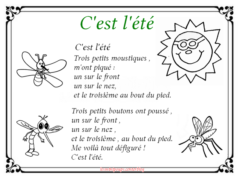 C'est l'été : comptine