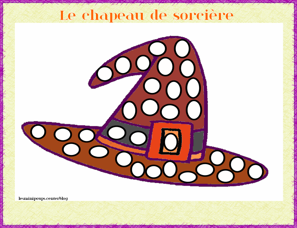 Le chapeau de sorcière a gommette