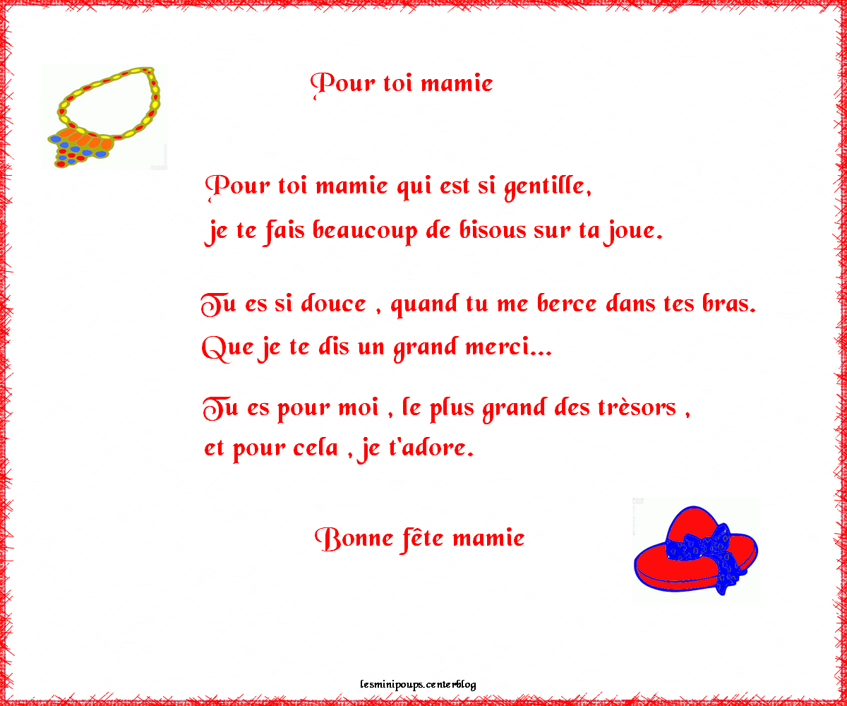 poeme fete des mamies